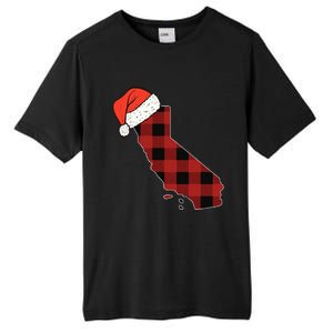 California Plaid Christmas Santa Hat Holiday Matching Design Tall Fusion ChromaSoft Performance T-Shirt