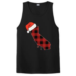 California Plaid Christmas Santa Hat Holiday Matching Design PosiCharge Competitor Tank