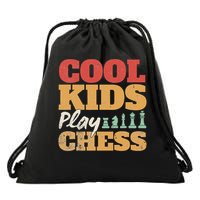 Cool Play Chess Player Chess Board Chess Lovers Drawstring Bag