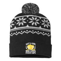 Cool Potato Chip Bag Chips Snack Food USA-Made Snowflake Beanie