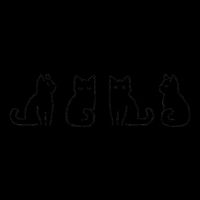 Cat Poses Cat Lover Minimalist Art 16 in Basic Backpack
