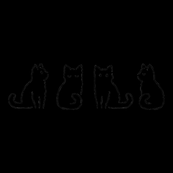 Cat Poses Cat Lover Minimalist Art 16 in Basic Backpack
