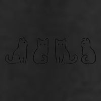 Cat Poses Cat Lover Minimalist Art Golf Towel