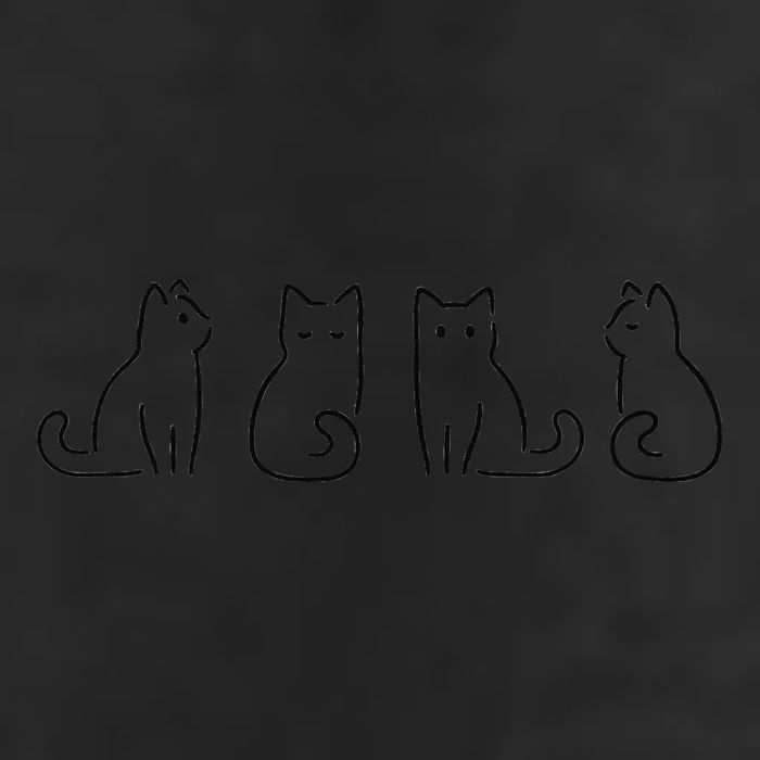 Cat Poses Cat Lover Minimalist Art Golf Towel