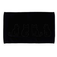 Cat Poses Cat Lover Minimalist Art Microfiber Hand Towel