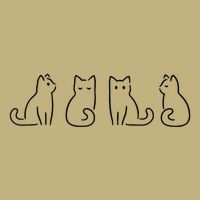 Cat Poses Cat Lover Minimalist Art Button