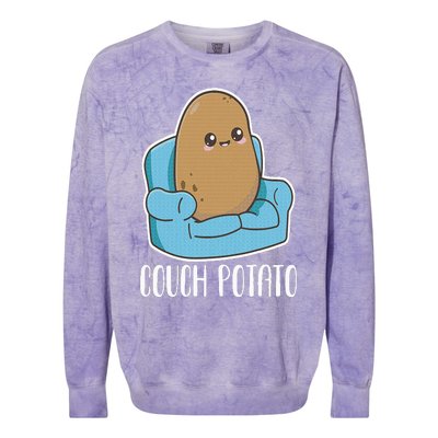 Couch Potato Cute Kawaii Funny Potato Costume Colorblast Crewneck Sweatshirt