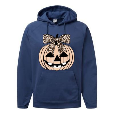 Cheetah Pumpkin Cute Halloween Performance Fleece Hoodie