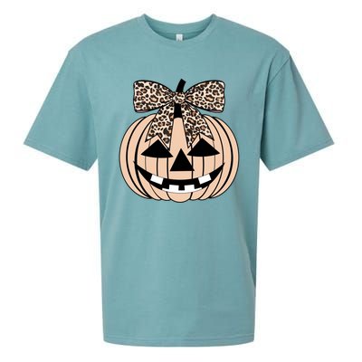 Cheetah Pumpkin Cute Halloween Sueded Cloud Jersey T-Shirt