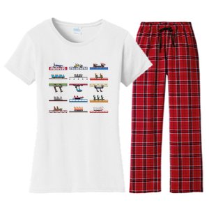 Cedar Poiint Coaster Cars Design Women's Flannel Pajama Set