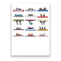 Cedar Poiint Coaster Cars Design Poster