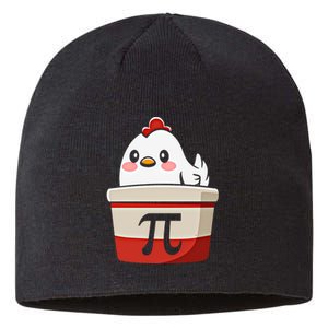 Chicken Pi Chicke Pie Funny Math Teacher Humor Top Gift Sustainable Beanie