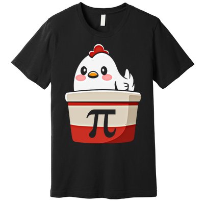 Chicken Pi Chicke Pie Funny Math Teacher Humor Top Gift Premium T-Shirt