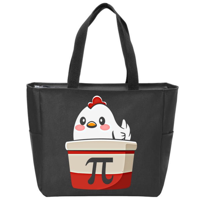 Chicken Pi Chicke Pie Funny Math Teacher Humor Top Gift Zip Tote Bag