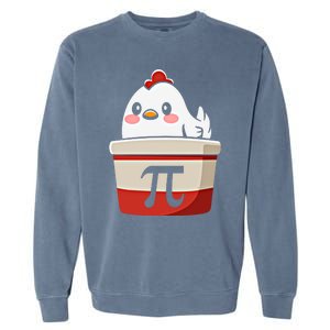 Chicken Pi Chicke Pie Funny Math Teacher Humor Top Gift Garment-Dyed Sweatshirt