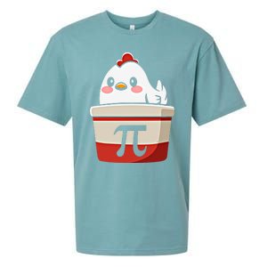 Chicken Pi Chicke Pie Funny Math Teacher Humor Top Gift Sueded Cloud Jersey T-Shirt