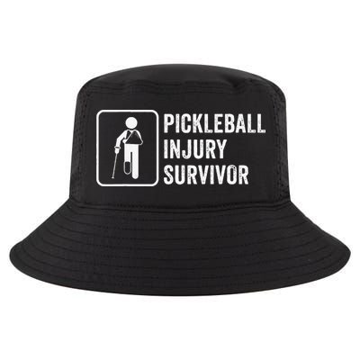 Cool Pickleball Coach With Saying Pickleball Injury Survivor Cool Comfort Performance Bucket Hat