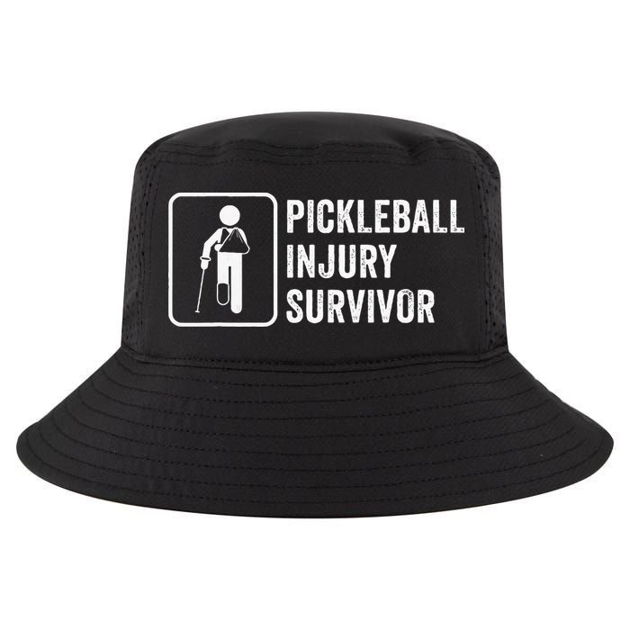 Cool Pickleball Coach With Saying Pickleball Injury Survivor Cool Comfort Performance Bucket Hat