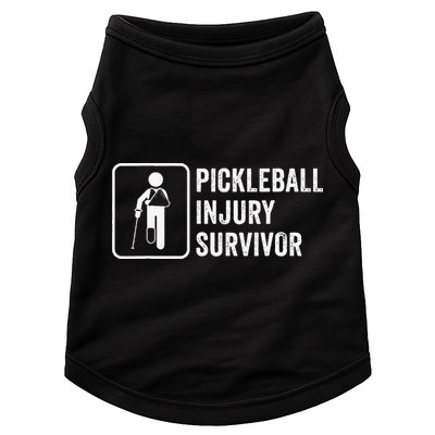 Cool Pickleball Coach With Saying Pickleball Injury Survivor Doggie Tank
