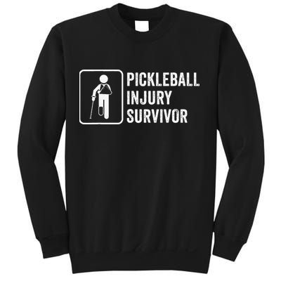 Cool Pickleball Coach With Saying Pickleball Injury Survivor Sweatshirt
