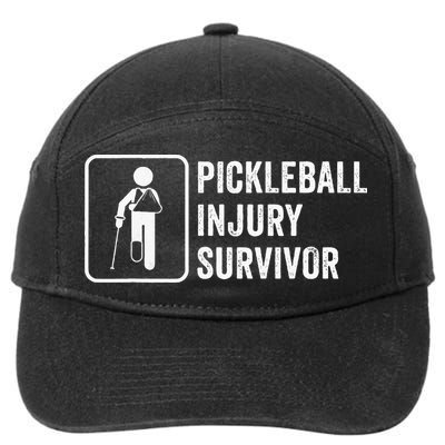 Cool Pickleball Coach With Saying Pickleball Injury Survivor 7-Panel Snapback Hat