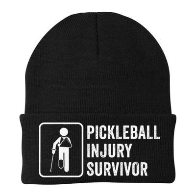 Cool Pickleball Coach With Saying Pickleball Injury Survivor Beanie