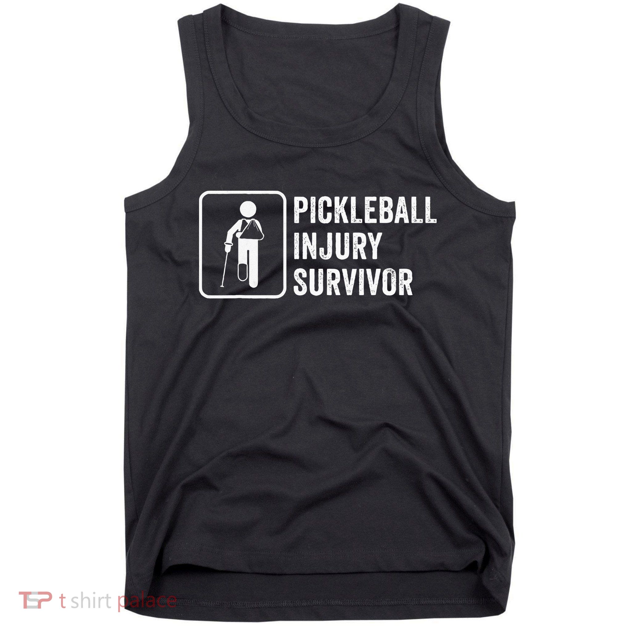 Cool Pickleball Coach With Saying Pickleball Injury Survivor Tank Top