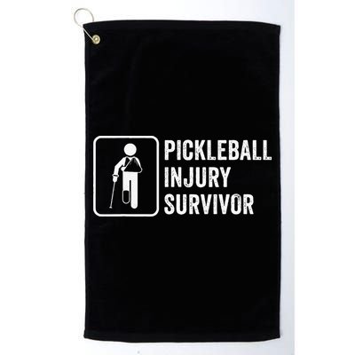 Cool Pickleball Coach With Saying Pickleball Injury Survivor Golf Towel