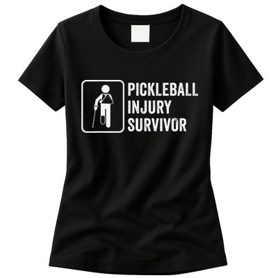 Cool Pickleball Coach With Saying Pickleball Injury Survivor Womens T-Shirt