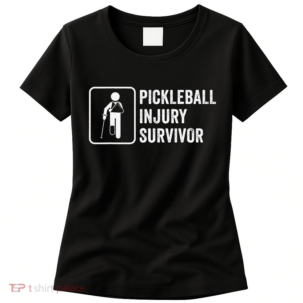 Cool Pickleball Coach With Saying Pickleball Injury Survivor Womens T-Shirt
