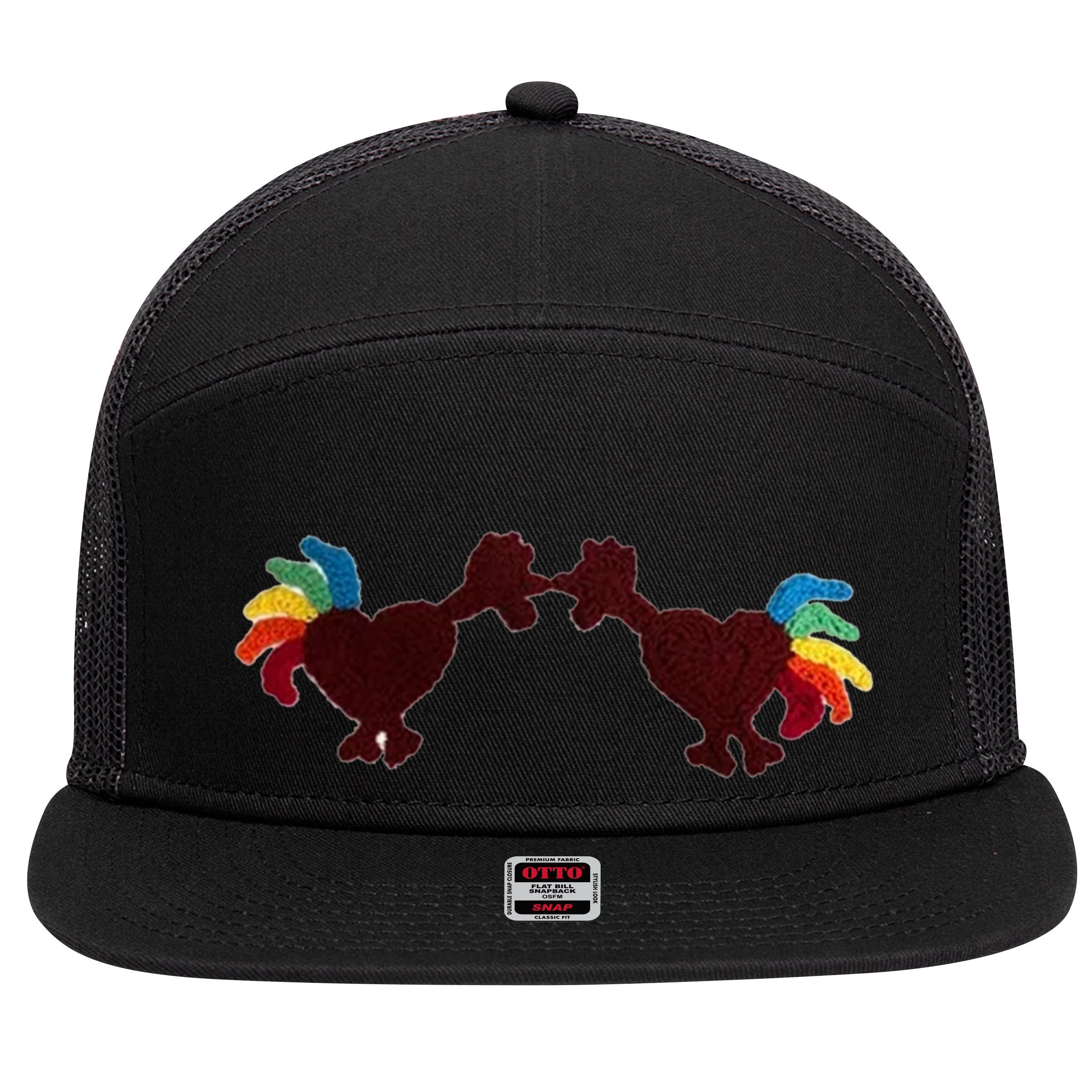 Clintonville Pride Cfa Ing Roosters Gift 7 Panel Mesh Trucker Snapback Hat