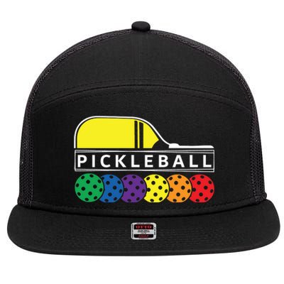 Classic Pickleball 7 Panel Mesh Trucker Snapback Hat