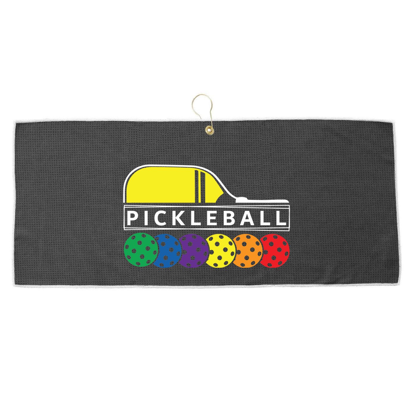 Classic Pickleball Large Microfiber Waffle Golf Towel