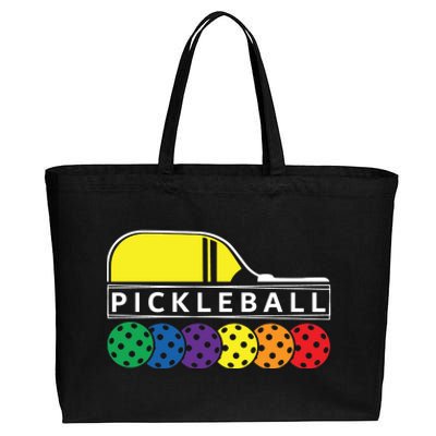 Classic Pickleball Cotton Canvas Jumbo Tote