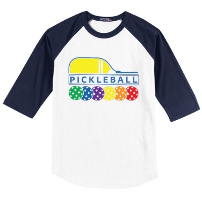 Classic Pickleball Baseball Sleeve Shirt