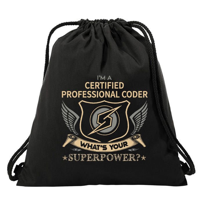 Certified Professional Coder Job Drawstring Bag