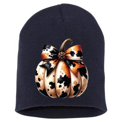 Coquette Pumpkin Short Acrylic Beanie