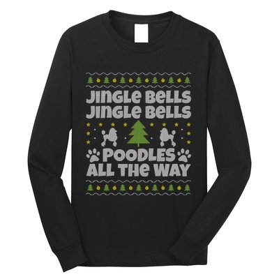 Christmas Poodle Cool Gift Long Sleeve Shirt