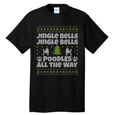 Christmas Poodle Cool Gift Tall T-Shirt