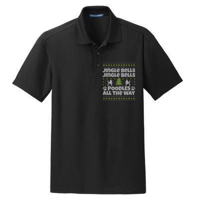 Christmas Poodle Cool Gift Dry Zone Grid Polo