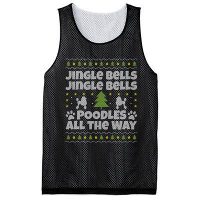 Christmas Poodle Cool Gift Mesh Reversible Basketball Jersey Tank