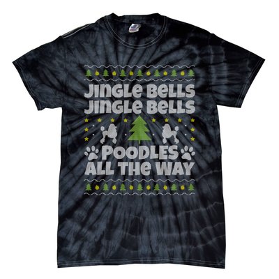 Christmas Poodle Cool Gift Tie-Dye T-Shirt