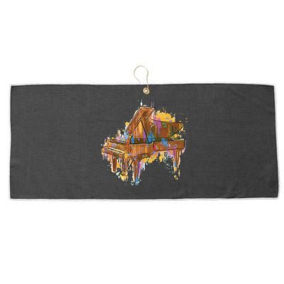 Colorful Piano Large Microfiber Waffle Golf Towel