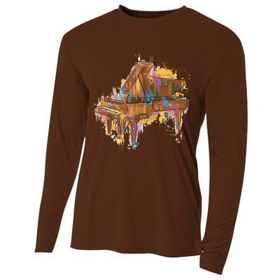Colorful Piano Cooling Performance Long Sleeve Crew