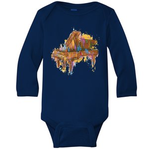 Colorful Piano Baby Long Sleeve Bodysuit