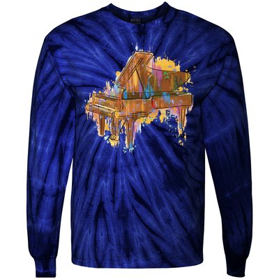 Colorful Piano Tie-Dye Long Sleeve Shirt