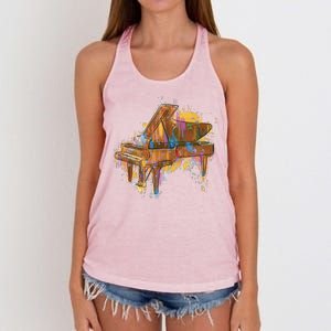 Colorful Piano Women's Knotted Racerback Tank