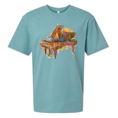 Colorful Piano Sueded Cloud Jersey T-Shirt