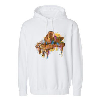 Colorful Piano Garment-Dyed Fleece Hoodie