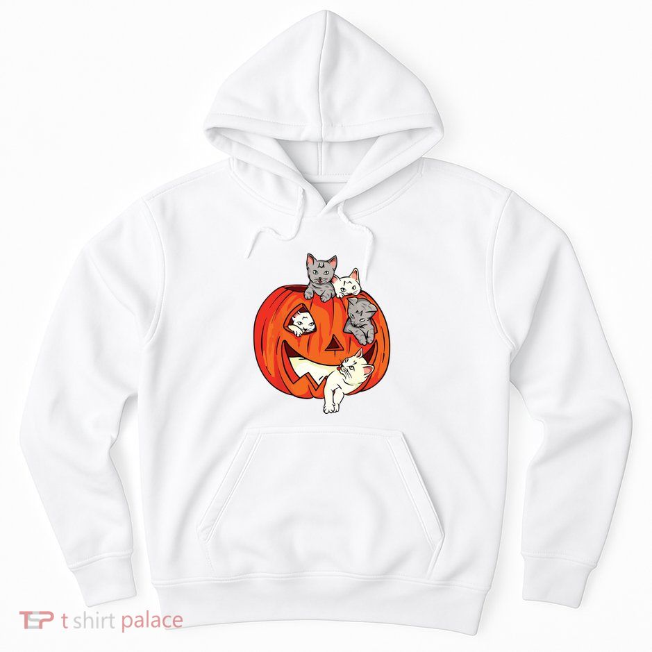 Cats Pumpkin Carved Jack O Lantern Cat Halloween Costume Hoodie